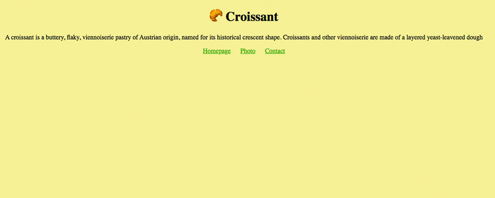 Croissant Page Preview